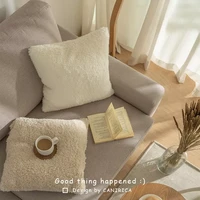 2022plush cushion cover cozy faux fur pillow cover for sofa living room car 4545 decorative pillows nordic home decor pillowcas