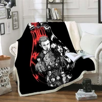 stranger things 3d printing plush fleece blanket adult fashion quilts home office washable duvet casual kids sherpa blanket 009