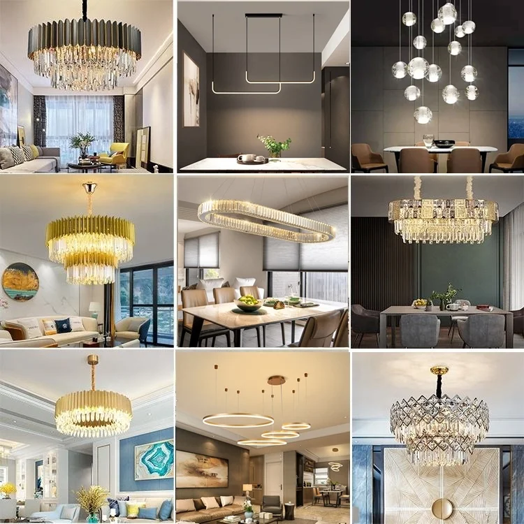 

Современная потолочная светодиодная люстра из нержавеющей стали, подвесной светильник в рустикальном стиле, из черного золота, с кристалла...