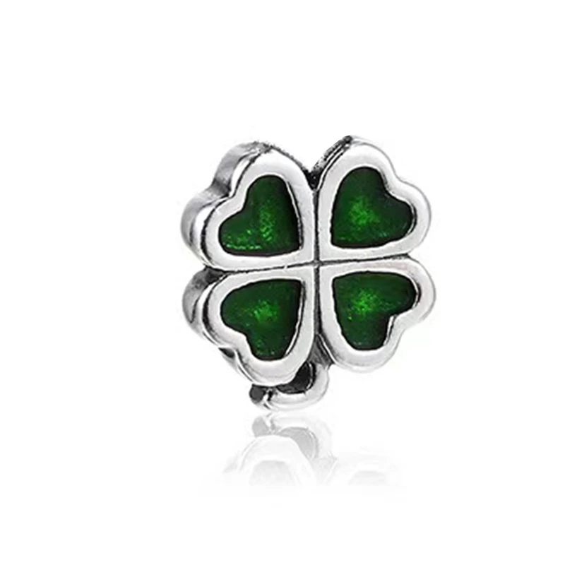 Лидер продаж зеленые бусины Lucky Clover подвеска для влюбленных и лучших друзей