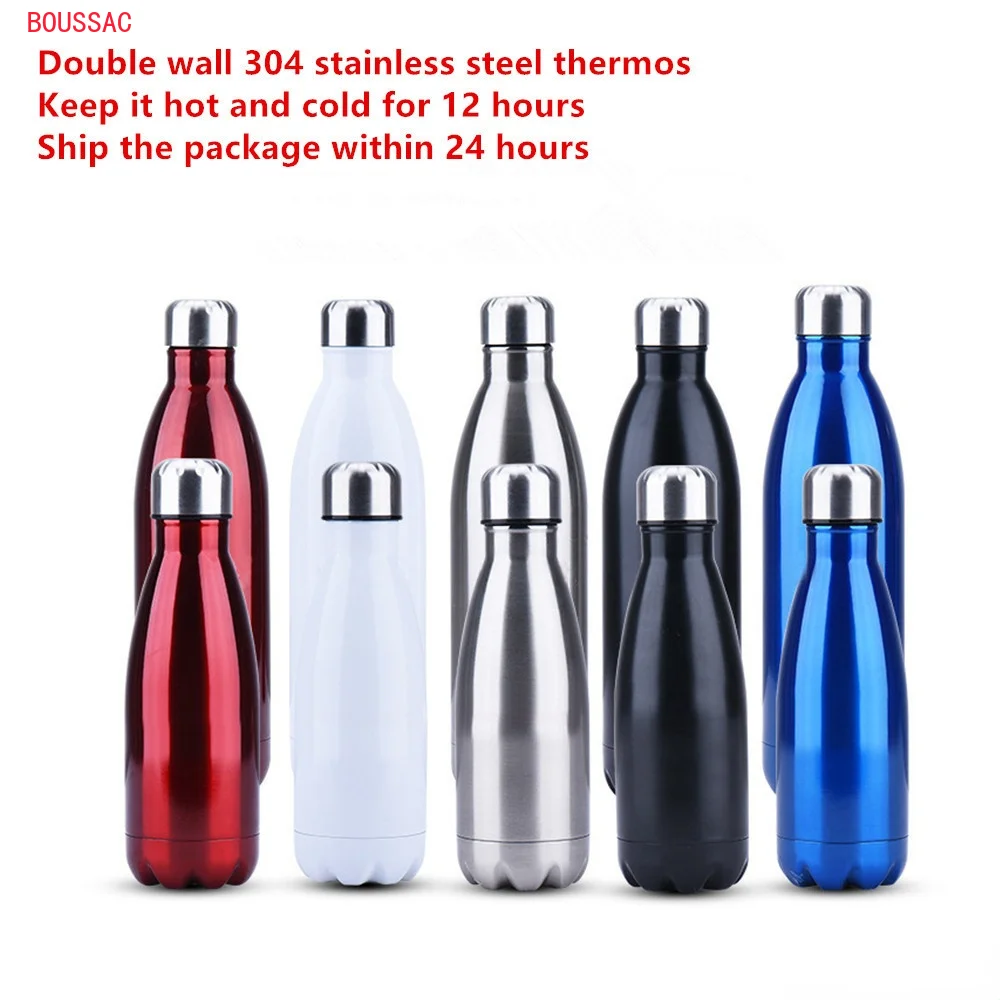 

350/500/750/1000ml Double-Wall Insulated Vacuum Flask Stainless Steel Water Bottle BPA Free Thermos for Sport Water Bottles
