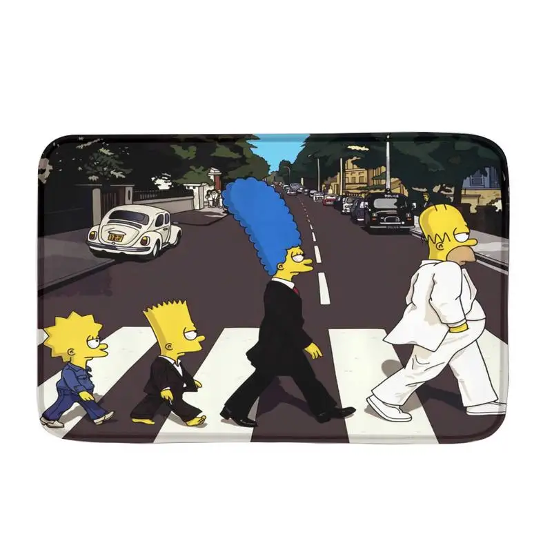 

Simpson-s Kitchen Entrance Doormat Home Bedroom Floor Decoration Hallway Mat Balcony Bathroom Anti-Slip Carpet Modern Printing