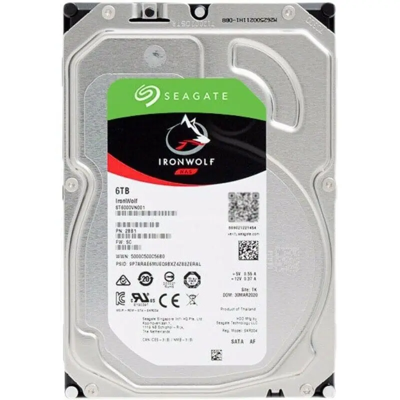 For SEAGATE IRONWOLF 6TB Internal ST6000VN001 3.5" NAS Hard Drive 5400RPM 256MB