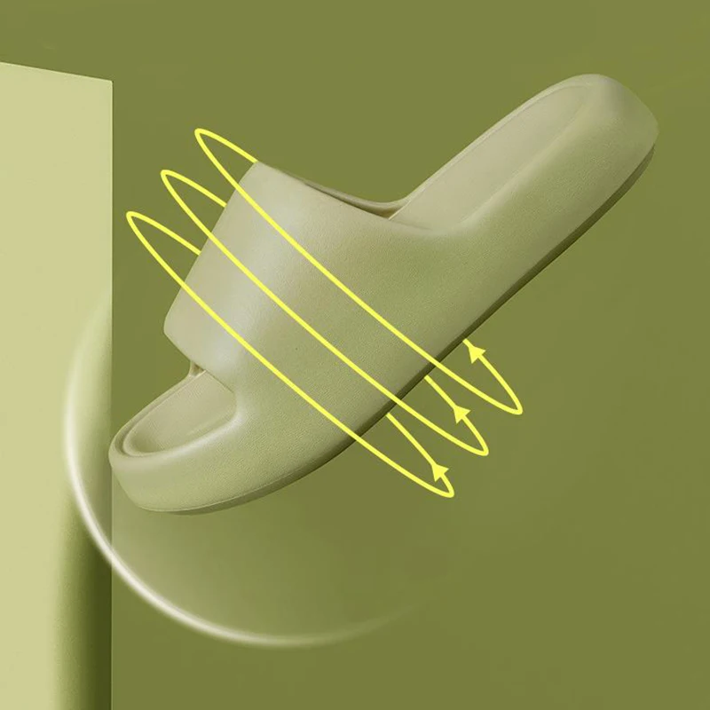 Bread Shoes Family Slippers Non-slip indoor bathroom anti-odor solid color thick soled slippers