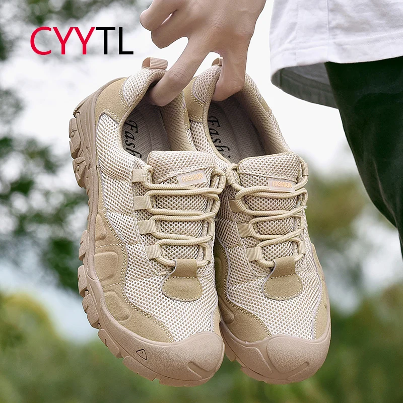 

CYYTL Men's Breathable Mesh Outdoor Hiking Shoes Sports Non Slip Sneakers Casual Trailing Walking Comfot Running Randonnée