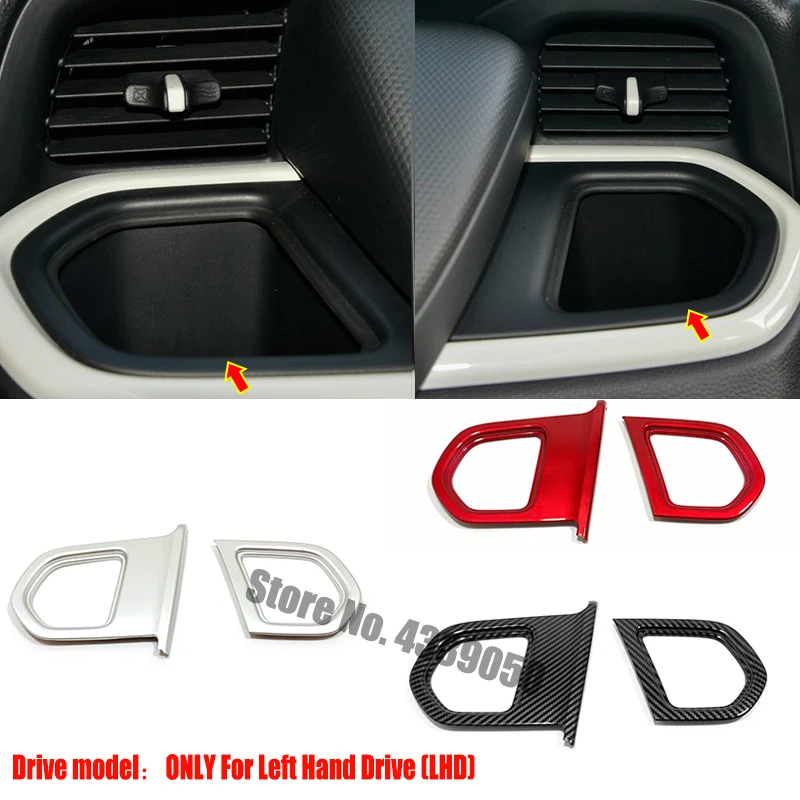 

For Honda Fit Jazz 2020 2021 Accessories ABS Matte/Carbon fiber Car conditioner air Outlet decoration Cover Trim LHD Car Styling