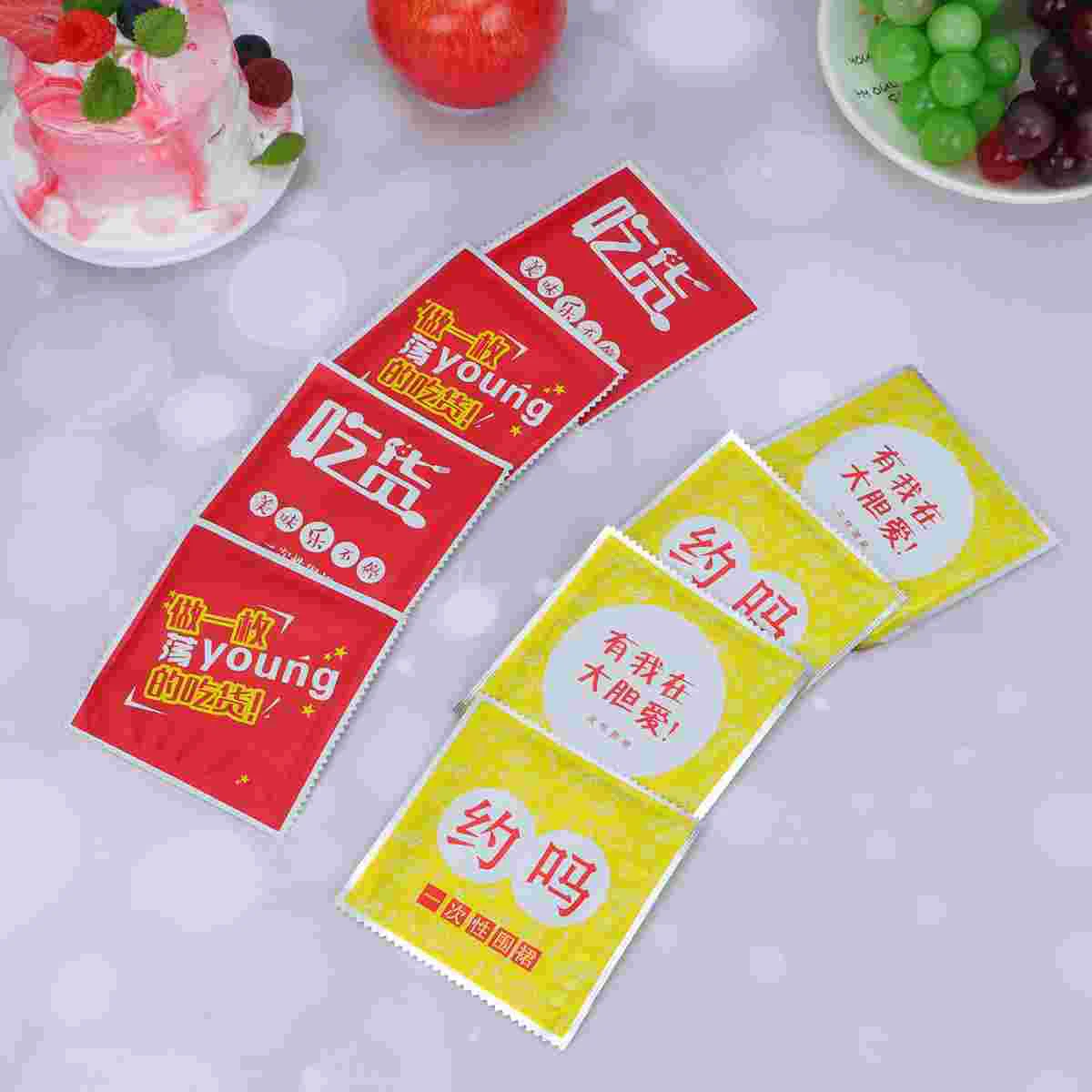 

50pcs Disposable Plastic Aprons Anti-oil Aprons Pinafores Kitchen Supplies for Home Restaurant (Bite of Food)