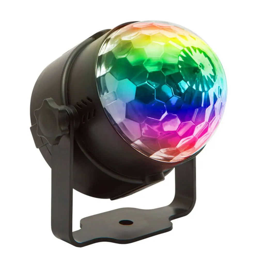 

USB LED Disco Stage Lights Voice-Activated Colorful Crystal Magic Ball DJ Party Lights Professional Audio Stage Lights