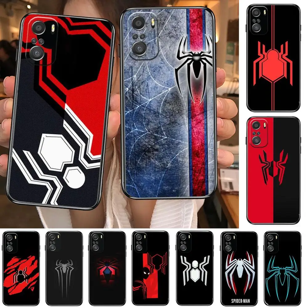 

Spider-Man LOGO Marvel For Xiaomi Redmi Note 10S 10 9T 9S 9 8T 8 7S 7 6 5A 5 Pro Max Soft Black Phone Case