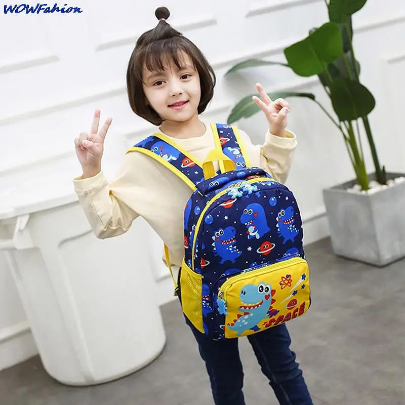 Children's Kindergarten Cartoon Colorful Dinosaur Backpack Kids Preschool Toddler Boys Girls Baby Casual School Book Bags 
