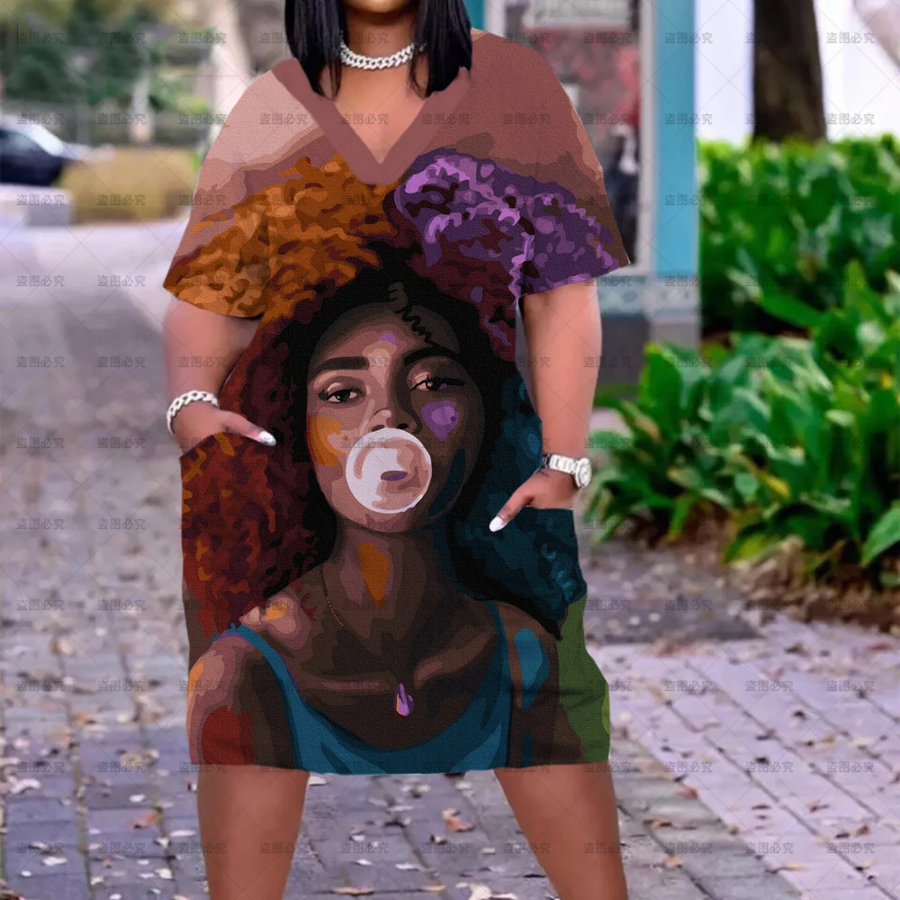 

Женское платье-миди с V-образным вырезом, в богемном стиле