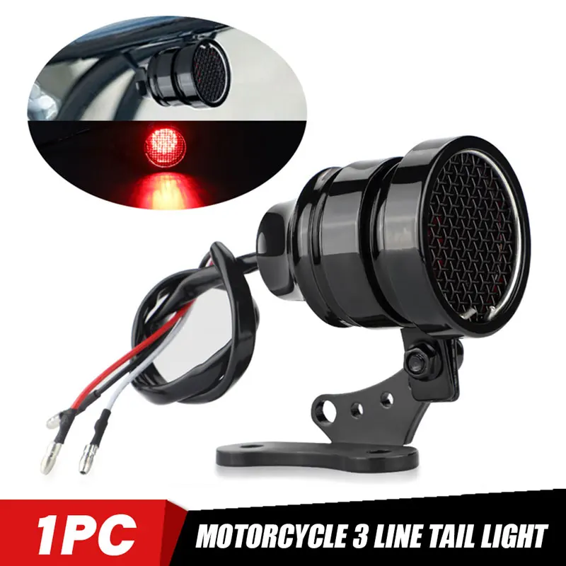 

Motorcycle Tail Light Red 12V LED Adjustable Stop Tail Light Motorbike Brake Rear Lamp Taillight for Harley Bobber Chopper