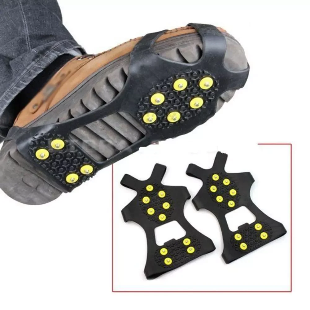 

Studs Anti-Slip Ice Snow Crampon Climbing Shoe Spikes Ice Gripper Grips Cleats Crampons Snow Skid Shoe Cover Crampons