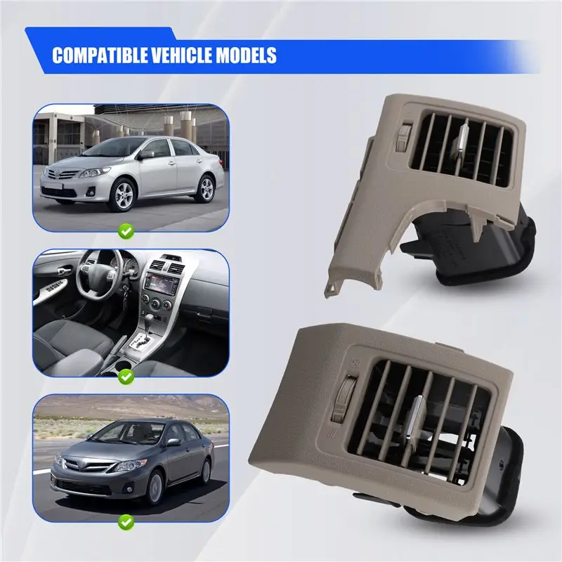 Левая и правая вентиляционные решетки кондиционера для Toyota Corolla 2007-2013, панель вентиляционных отверстий, крышка - A97E (art.: 3920db3e96e4d) - 3920db3e96e4d