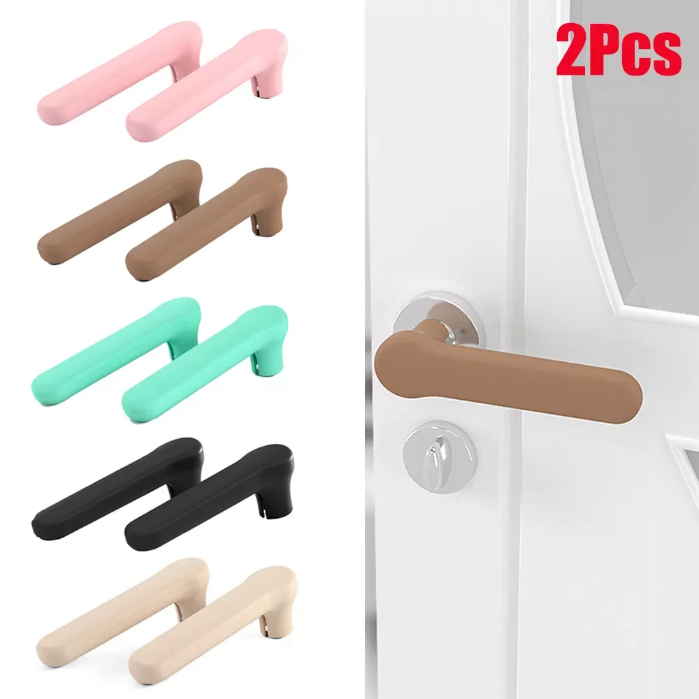 

2022New Silicone Door Knob Cover Anti-collision Anti-static Handle Sleeve Protector Baby Safety Household Bedroom Living RoomToo