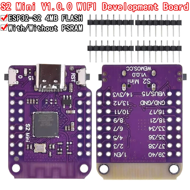 ESP32 S2 Mini V1.0.0 — плата LOLIN WIFI IOT на базе ESP32-S2FN4R2 ESP32-S2 4 МБ FLASH 2 PSRAM совместимость с