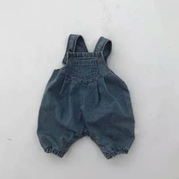 baby denim overalls for boys and girls strap jean fashion big pocket jumpsuit kids trousers toddler casual denim pants