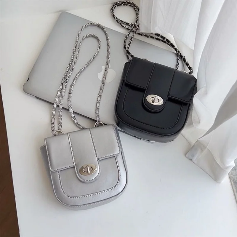 

Gothic Messenger Bag Trendyol Spring Designer Shoulder Bag for Women Solid Colour PU Leather Casual Lady Coin Purse