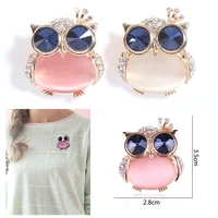1pc fashion delicate blue eye owl brooches for women cute animal brooch pin clothes accessories lapel pins badges