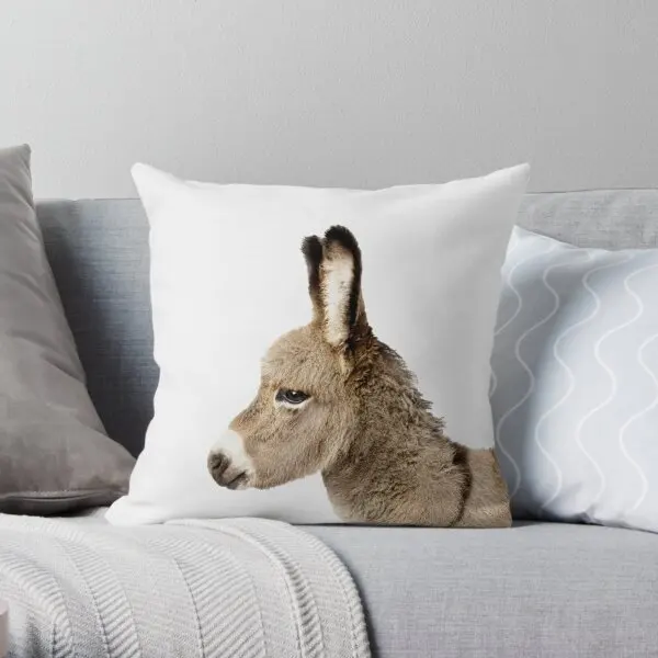 

Наволочка с рисунком осла для детской комнаты, мягкая детская подушка с рисунком осла, в комплект не входит одна сторона