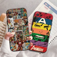 popular marvel phone case for samsung galaxy a01 a02 a10 a10s a20 a22 4g 4g 5g a31 coque soft funda back black liquid silicon