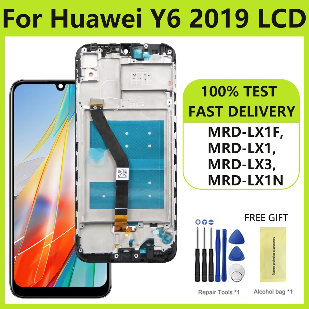 ЖК-дисплей для Huawei Y6 2019 MRD-LX1F LX1 LX3 LX1N дигитайзер сенсорного экрана в сборе запасные