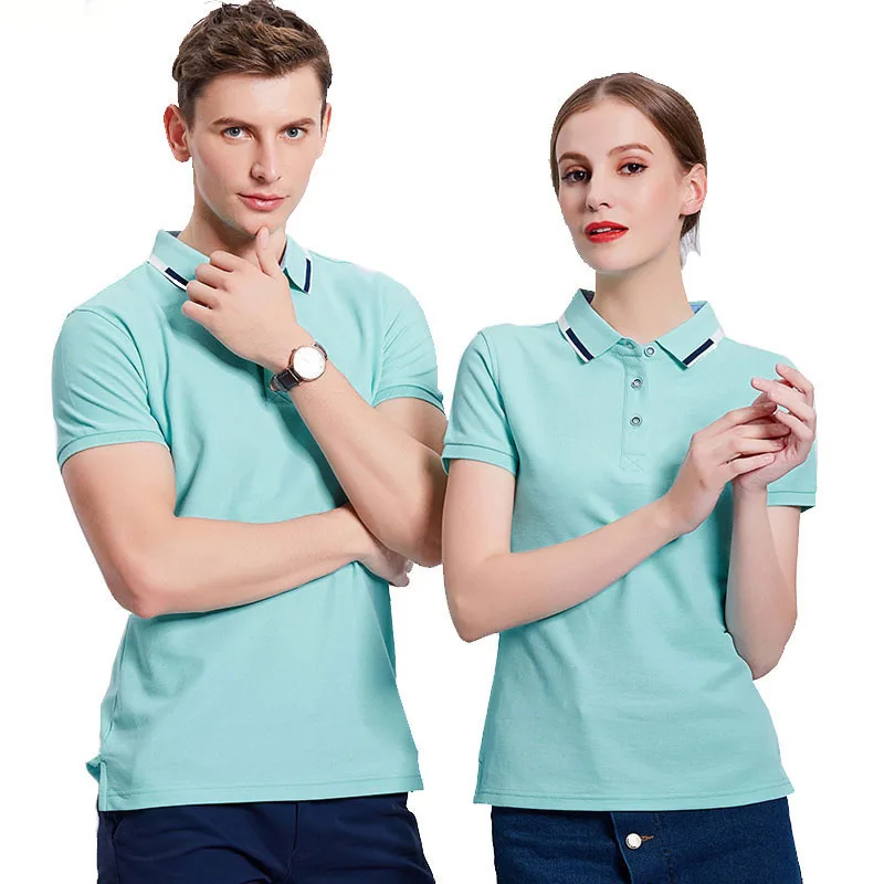 

Summer T-shirts High Quality Cotton Women Men Polo Shirts Casual Short Sleeve Mens Shirts Turn-Down Collar Polo T Shirt for Men