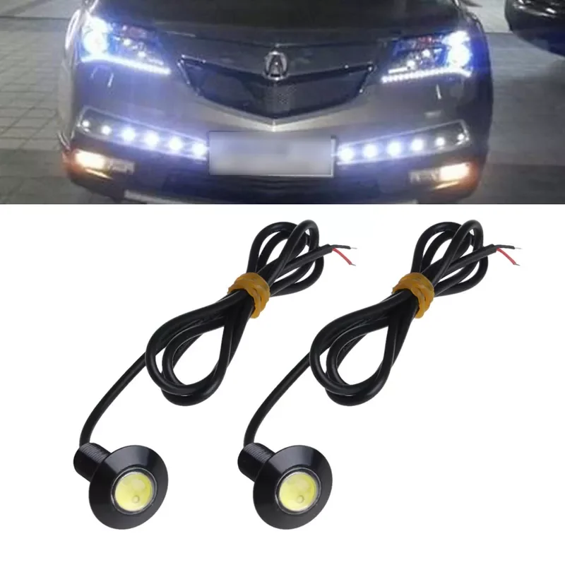 

1 Pair Ultra Thin 23mm 12V Car LED DRL Daytime Running Light Eagle Eye Lamp