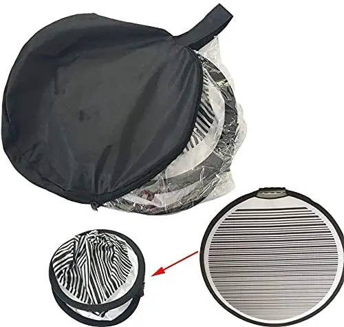 FURUIX 80 СМ Круглая полосатая Гибкая Складная подкладка Отражатель панель вмятины