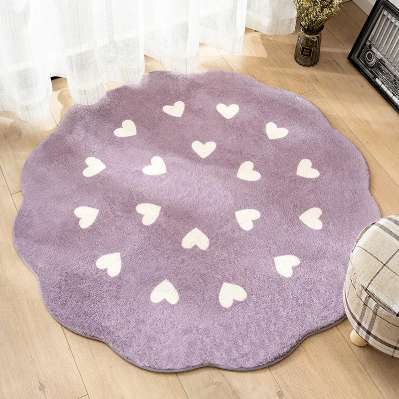 

Heart Series Printed Kawaii Rug Alfombra Carpet for Living Room Floor Mats Irregular Bedside Carpet Doormat Girls Room Decor 러그