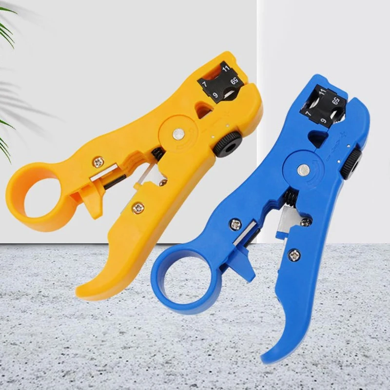 

Multi-functional Wire Coax Coaxial Stripping Tool For UTP/STP RG59 RG6 RG7 RG11 Universal Cable Stripper Cutter Pliers