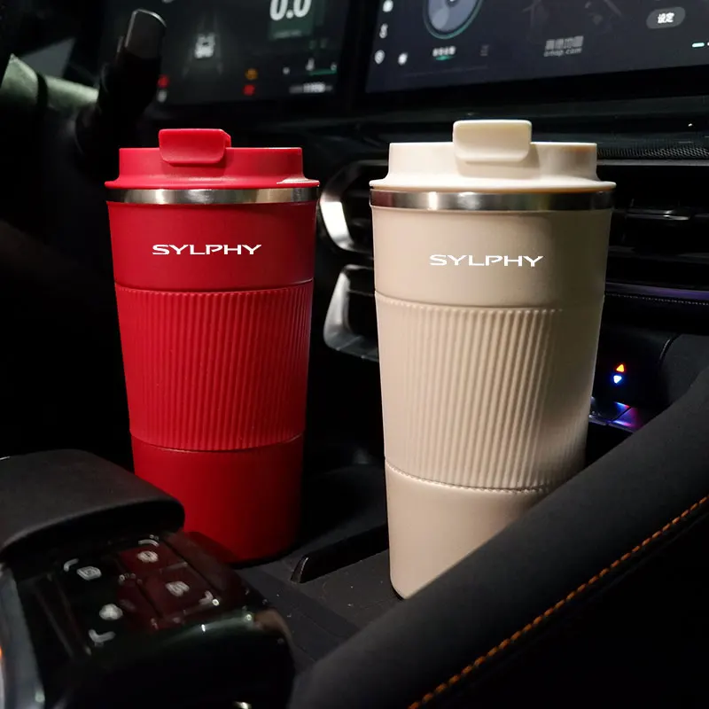 

510ml Car Water Bottle For Nissan Sylphy Non-slip Insulated Cup For Nissan X-Trail Qashqai Juke Leaf Micra Note Pulsar Nismo