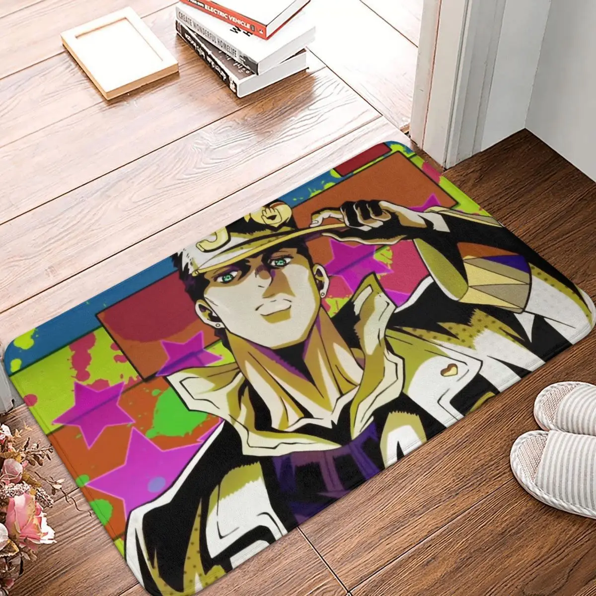 

JoJo Bizarre Adventure Bathroom Mat Jotaro Kujo Doormat Kitchen Carpet Outdoor Rug Home Decor