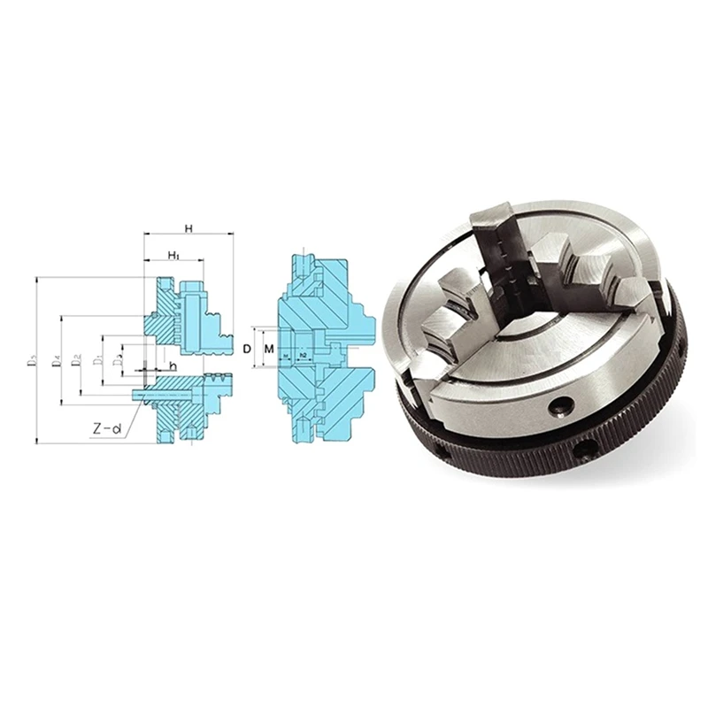 Ручной Самоцентрирующийся Реверсивный токарный патрон K11 с 3 захватами 1 комплект