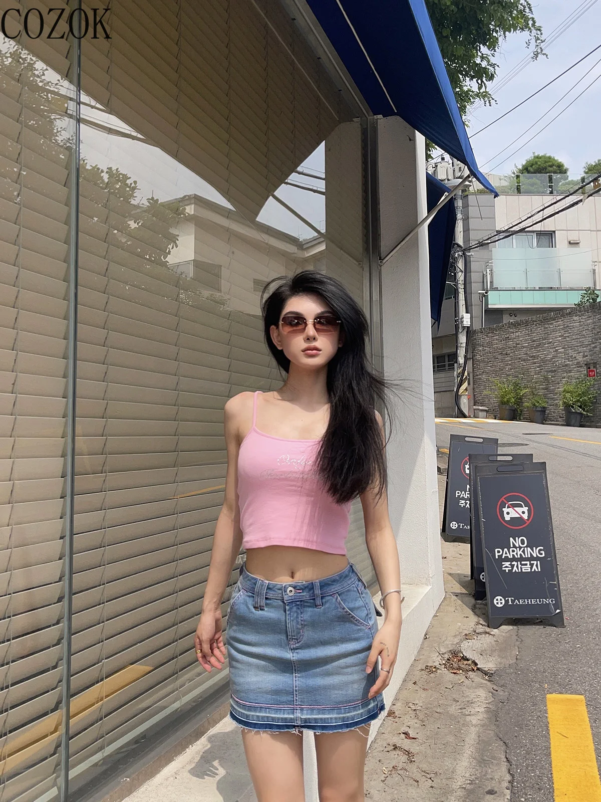 

Cute Retro Doll Skirt Extra Solid Rhinestone Pink Sling Denim Skirt Gothic Women Skirt Vintage Maxi Skirt Mini Skirt Kawaii