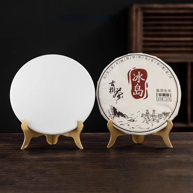 Китайский Юньнань Шу сырой чайный торт Пуэр модель 357 г для украшения полки