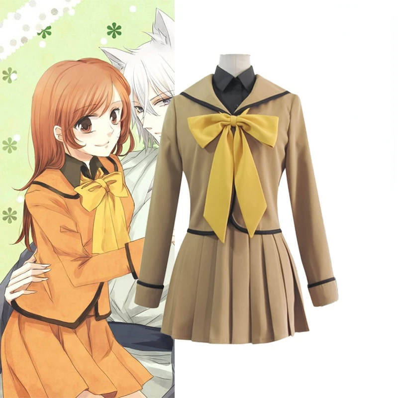 

Kamisama Kiss Kamisama Hajimemashita Love Nanami Momozono Cosplay Costume School Uniform Sailor Suit Tops Skirt Outfit Halloween