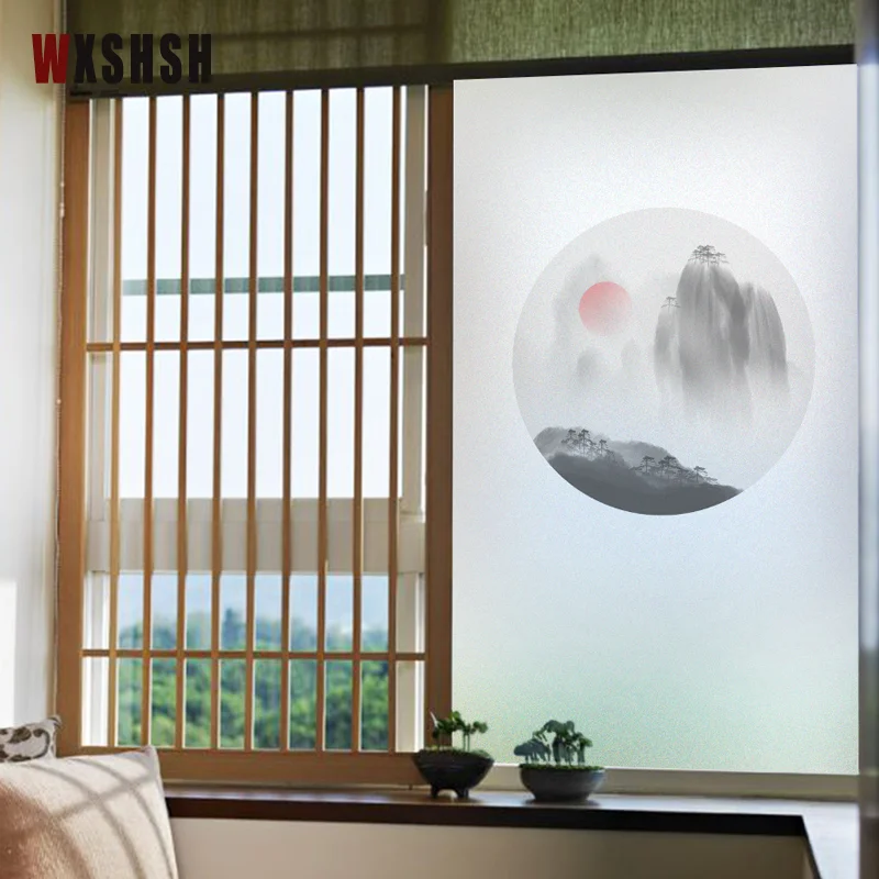 Оконная пленка Витражная Матовое конфиденциальное статическое китайское