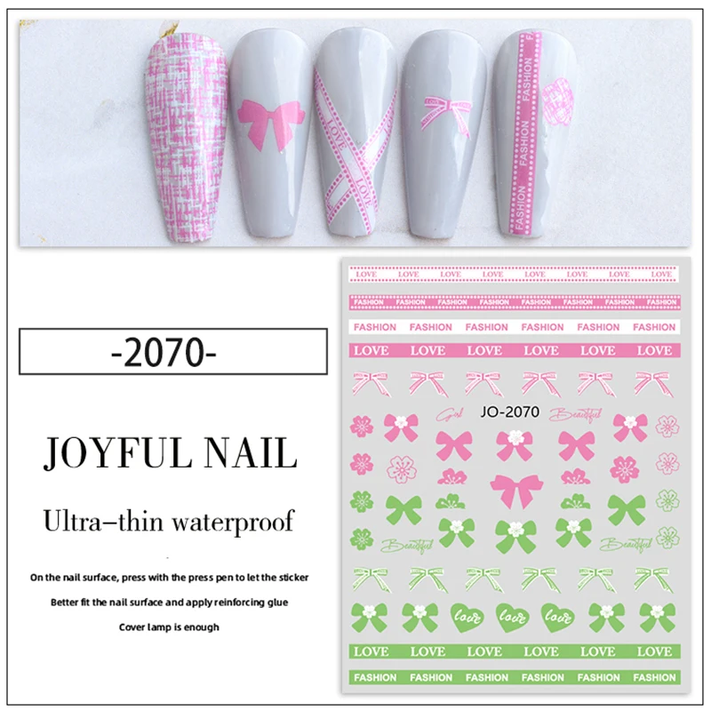 

1PCS Summer Nail Sticker Geometric Line Pattern Press On Nails Art Graffiti Nail Decoration Nail Applique Nail Supplies Stickers