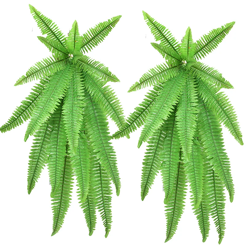 

Artificial Green Plants Large Persian Leaf Wall Hanging Grass Fern Plants Wall Materials Home Wedding Party Garden Decoration