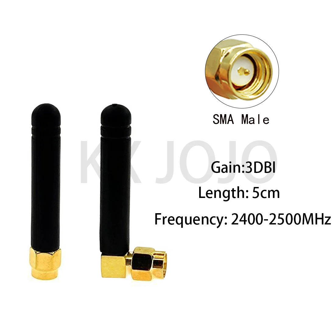 

Wifi Antenna 2pcs 2.4G 3dBi with SMA Male Plug for Wireless Router Straight/Right Angle Signal Intensifier 5cm Wholesale