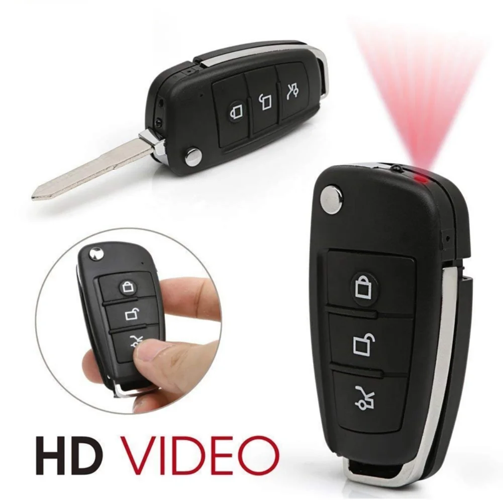 HD 1080P Mini Car Key Camera Secret Action Cam IR Night Vision Keychain Security Surveillance Camcorder DV DVR Video Recorder