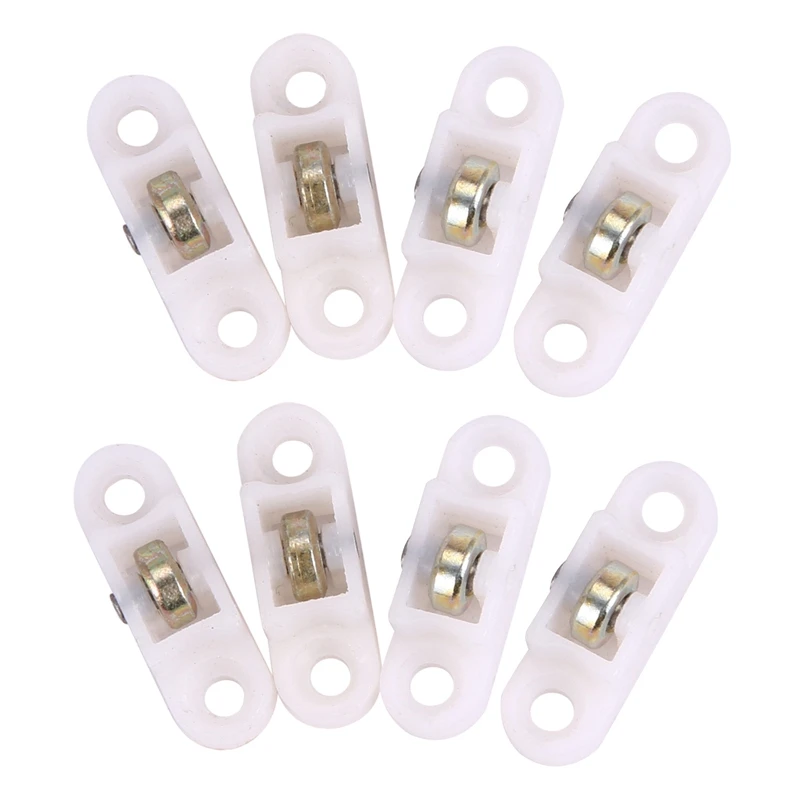 

8 Pcs Door Window Cabinet Single Sliding Metal Roller Wheel 8Mm Dmr.