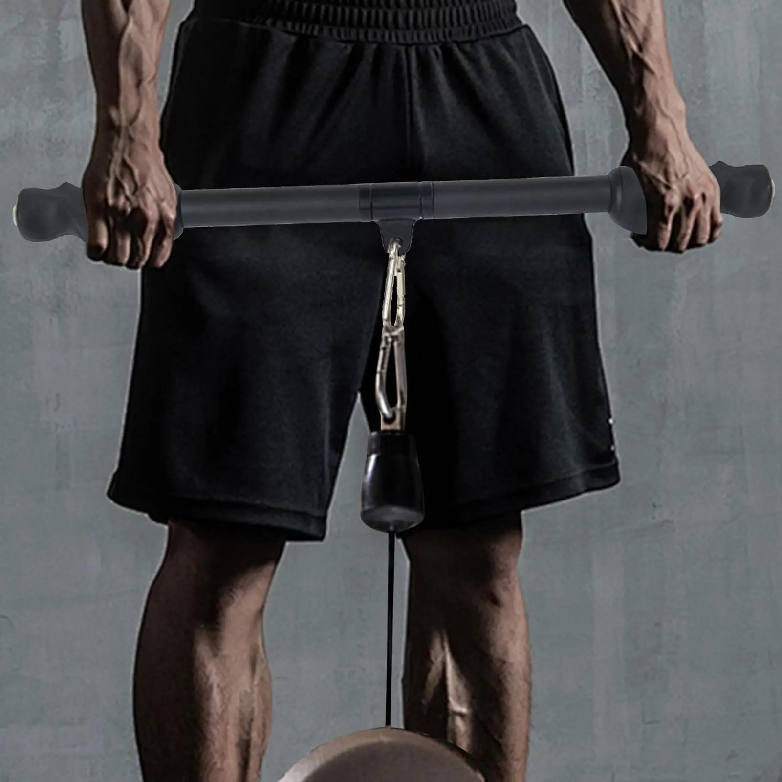 Тянущийся трос LAT для тренировки мышц плеч с D-образной ручкой упражнений система