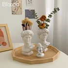 Креативный держатель для кистей для макияжа, подводка для глаз, органайзер для кистей для макияжа, декоративный цветочный декор из смолы