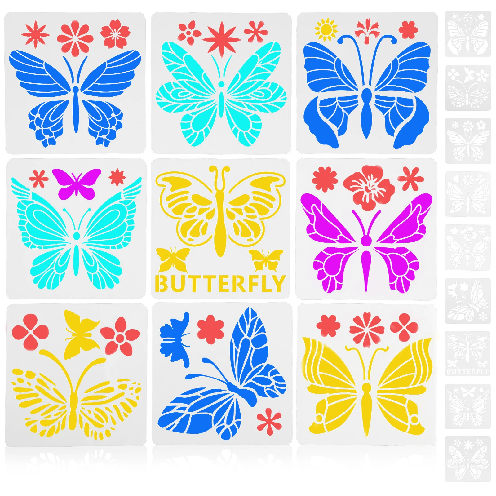 

2 Sets DIY Painting Templates Butterfly Crafts Drawing Templates Plastic Crafts Stencils