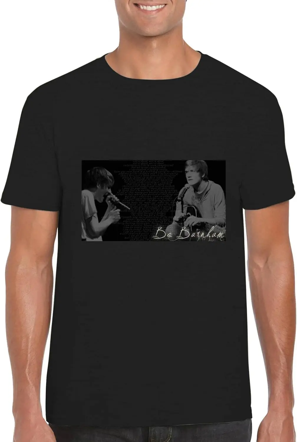 Bo Burnham — мужская футболка с круглым вырезом PDI # ПИДП 191701