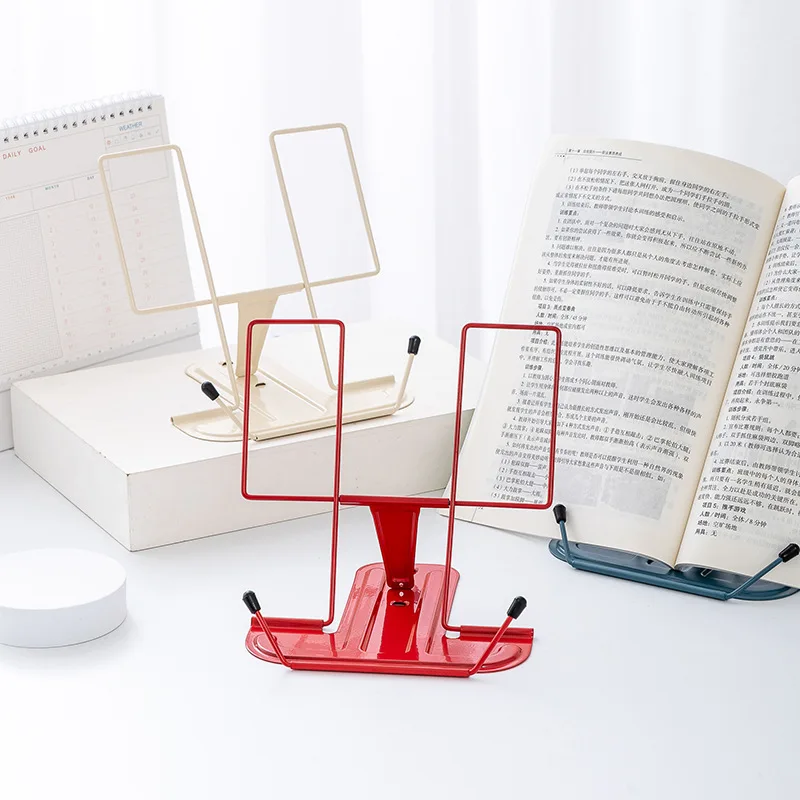 

Portable Book Holder Adjustable Reading Rest Recipe Cookbook Stand Cell Phone Stand for Cookbook Textbook Tablet Holder