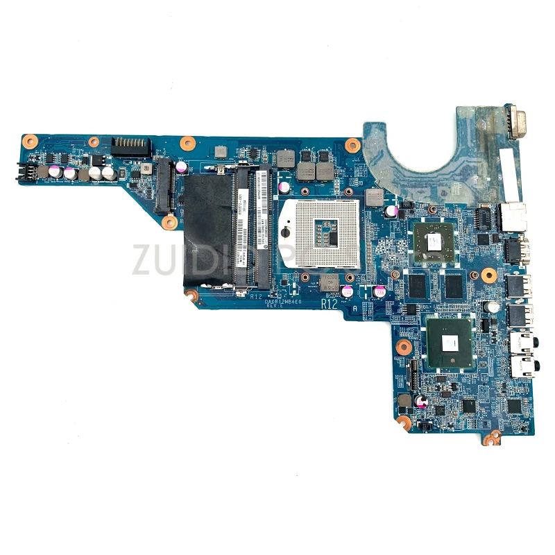 ZUIDID DA0R12MB6E0 636372-001 636371-001 Main board For HP Pavilion G4 G4-1000 laptop motherboard HM55 DDR3 HD 6470M FREE CPU