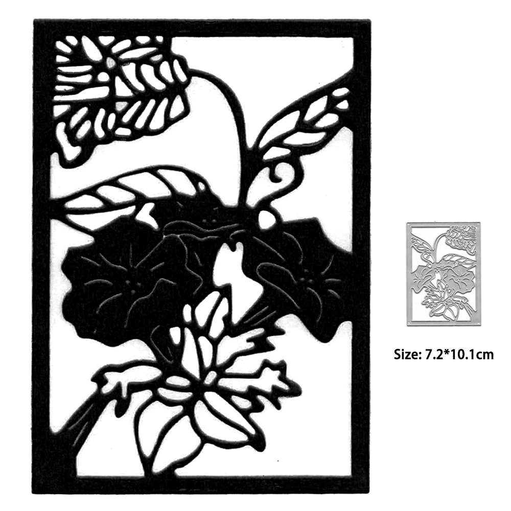

Metal Cutting Dies Scrapbooking Flower Frame Decoration Paper Craft Knife Mold Template Stencils Embossing Folders
